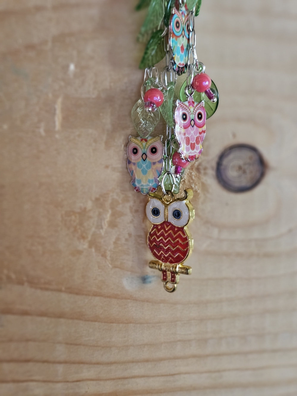 OwlbPurse Charm with Colorful Owl Charms - Picture 3 of 7